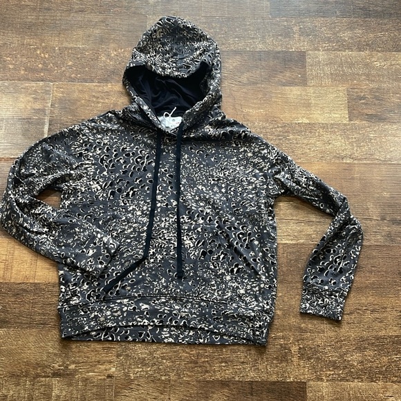 Anthropologie Sundry Leopard Print Pullover Hoodie - Picture 1 of 7